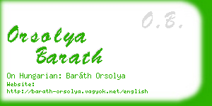 orsolya barath business card