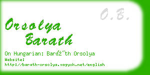 orsolya barath business card